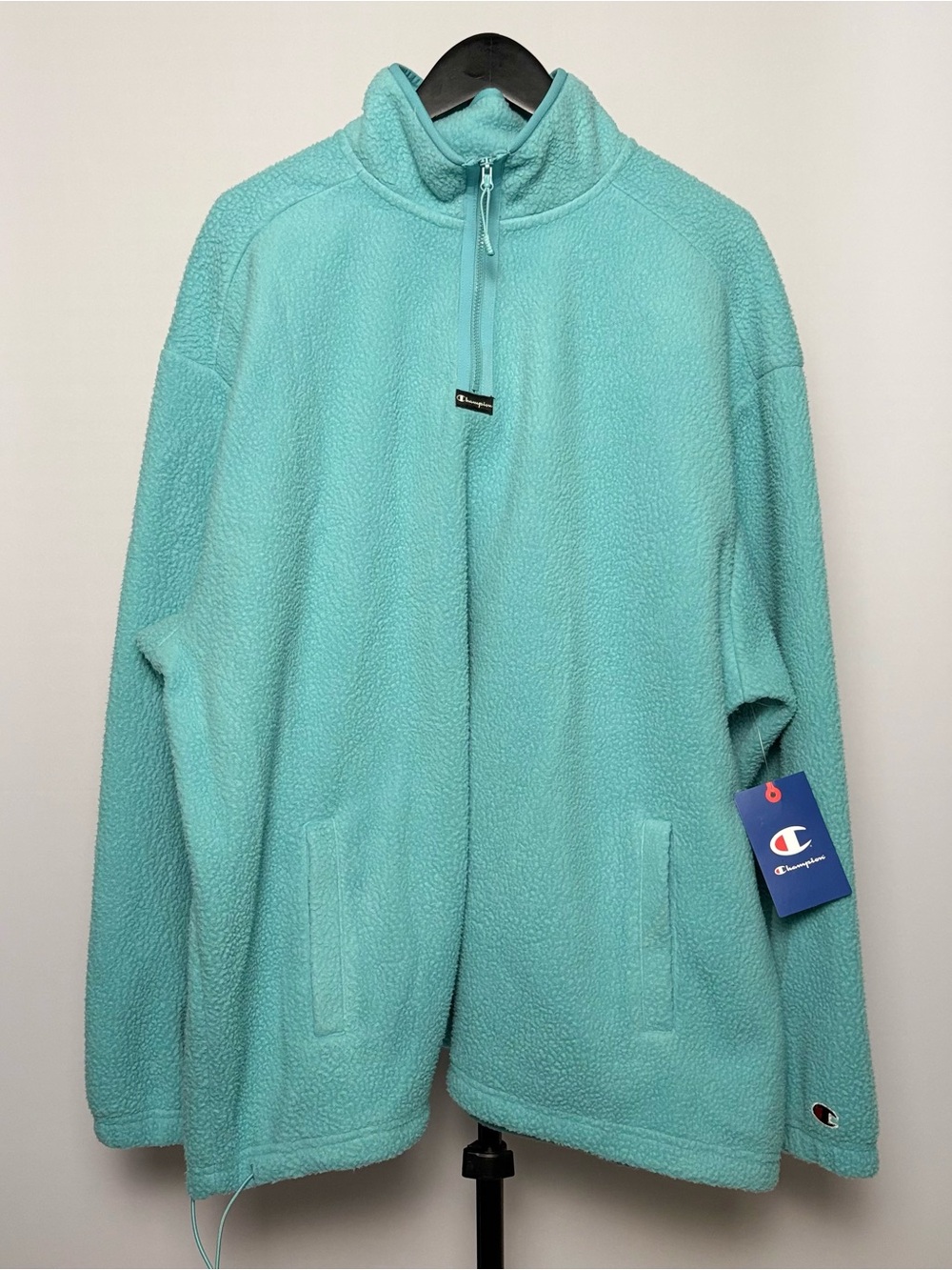 Champion Quarter Zip Fleece Pull Over Sweater Size XL